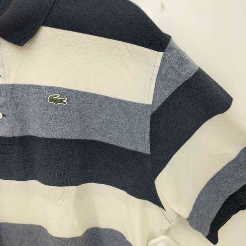 ラコステ LACOSTE ワンポイントロゴ ボーダー 鹿の子 ポロシャツ メンズ 7