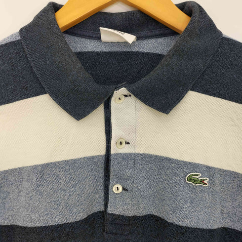 ラコステ LACOSTE ワンポイントロゴ ボーダー 鹿の子 ポロシャツ メンズ 7