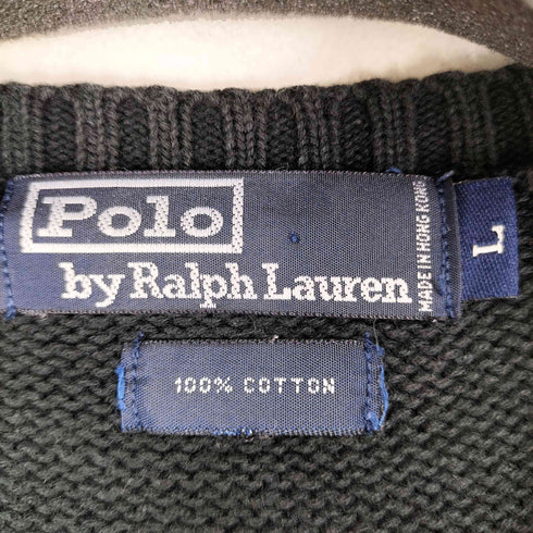 ポロバイラルフローレン Polo by RALPH LAUREN スモールポニー刺繍 コットンニットベスト メンズ import:L
