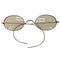 American Optical 1910s-1920s SILVER METAL SADDLE BRIDGE CLASSIC OVAL ROUND メンズ