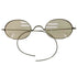 American Optical 1910s-1920s SILVER METAL SADDLE BRIDGE CLASSIC OVAL ROUND メンズ