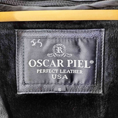 OSCAR PIEL ボアライナー付き 裏地キルティング レザージャケット メンズ import:S