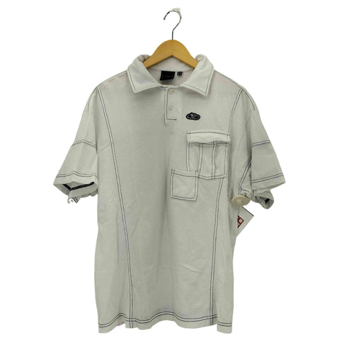 ロマンティッククラウン ROMANTIC CROWN マルチポケット ステッチデザイン 半袖ポロシャツ メンズ  M