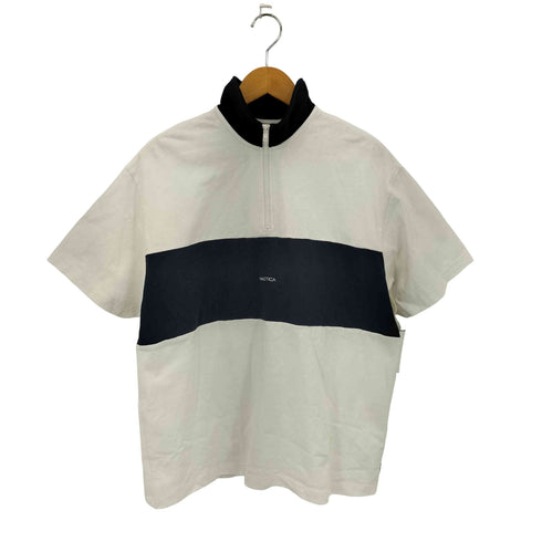 ノーティカ NAUTICA ハーフジップ モックネック 半袖Tシャツ カットソー メンズ S