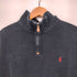 ポロバイラルフローレン Polo by RALPH LAUREN 90s ポニー刺繍 ハーフジップ コットンニット プルオーバー メンズ import:XXL