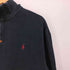 ポロバイラルフローレン Polo by RALPH LAUREN 90s ポニー刺繍 ハーフジップ コットンニット プルオーバー メンズ import:XXL