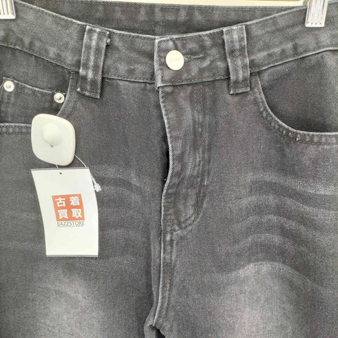 SANYE JEANS ウォッシュ加工 バギーデニムパンツ 韓国 STREET レディース L