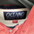 OCEANO MARINE SPIRIT イタリア製 ハーフジップ コーデュロイ切替 ストライプポロシャツ メンズ import:M