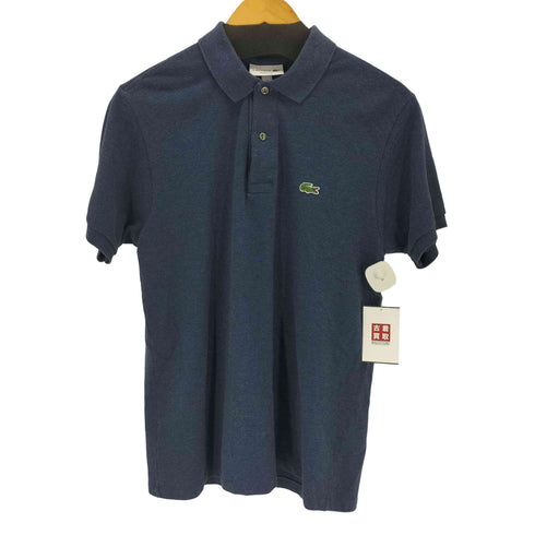 ラコステ LACOSTE ロゴパッチ 鹿の子ポロシャツ メンズ import:M