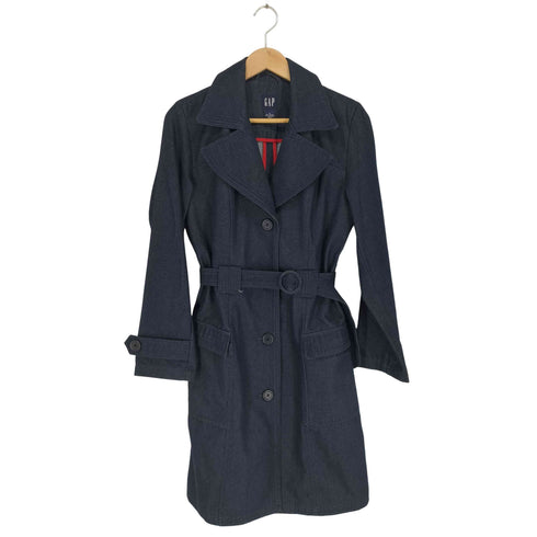 ギャップ Gap OLD 00S デニムトレンチコート レディース import:S