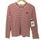 プレイコムデギャルソン PLAY COMME des GARCONS ワンポイントボーダーL/S Tシャツ レディース JPN:M