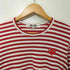 プレイコムデギャルソン PLAY COMME des GARCONS ワンポイントボーダーL/S Tシャツ レディース JPN:M