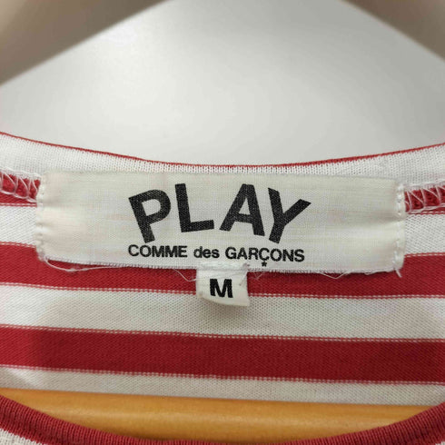 プレイコムデギャルソン PLAY COMME des GARCONS ワンポイントボーダーL/S Tシャツ レディース JPN:M