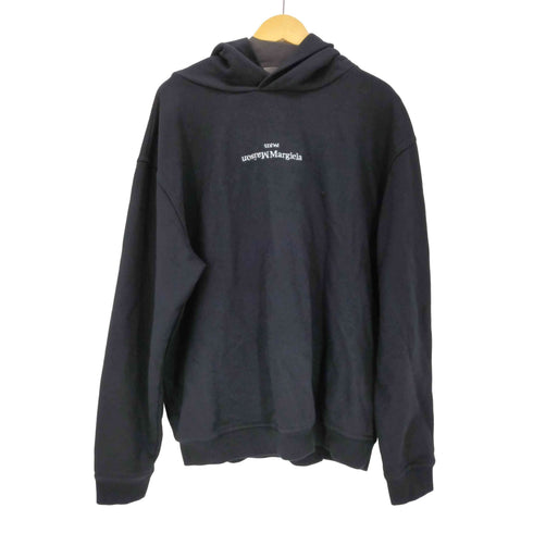 メゾンマルジェラ Maison Margiela 21AW HOODIE UPSIDE DOWN LOGO ロゴ刺繍 パーカー メンズ JPN:44