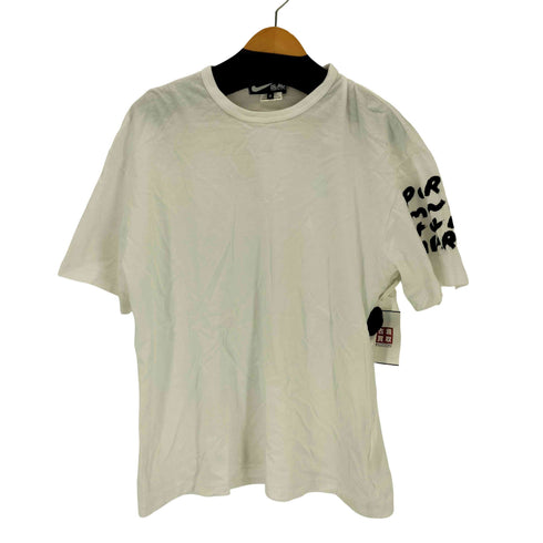 ブラックコムデギャルソン BLACK COMME des GARCONS AD2022 メッセージプリントTシャツ メンズ JPN:S