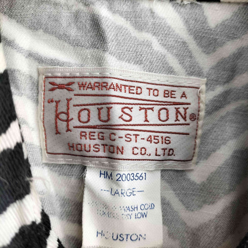 ヒューストン HOUSTON ゼブラ柄 ウエスタンシャツ メンズ import:L