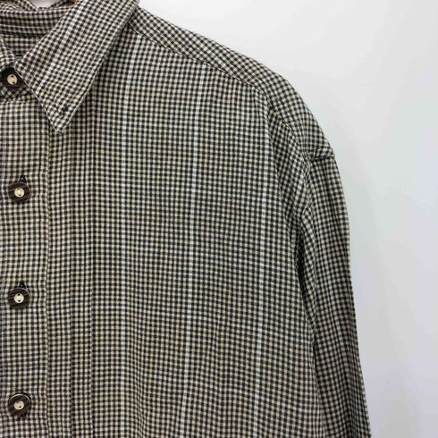NATIONAL OUTFITTERS チェック柄 チロリアンシャツ メンズ import:L