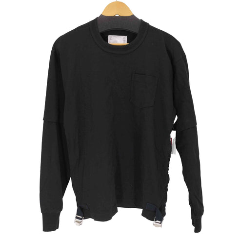 サカイ Sacai 23SS Nylon Twill Cotton Jersey Long Sleeve T-shirt メンズ JPN:1