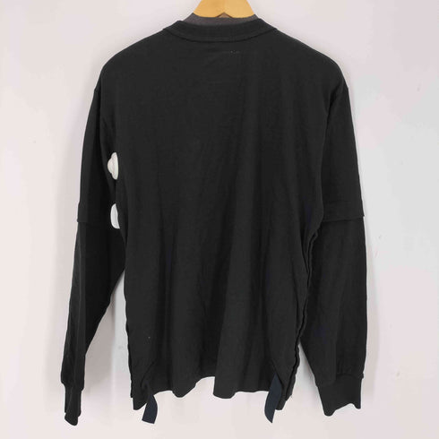 サカイ Sacai 23SS Nylon Twill Cotton Jersey Long Sleeve T-shirt メンズ JPN:1