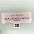 バレンシアガ BALENCIAGA リマージュライカ デザインボタン サイドスリット ブラウス レディース 38