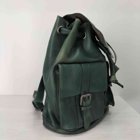 ヴィンテージ加工 マルチポケット レザーバックパック メンズ ONE SIZE