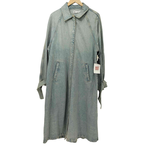 ザラ ZARA オーバーサイズロング丈デニムジャケット レディース import:M