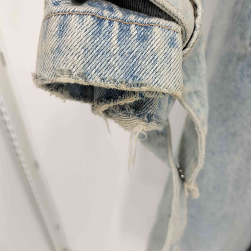 ザラ ZARA オーバーサイズロング丈デニムジャケット レディース import:M