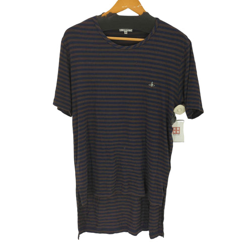 ヴィヴィアンウエストウッドマン Vivienne Westwood MAN オーブ刺繍ボーダーS/S Tシャツ メンズ JPN:44