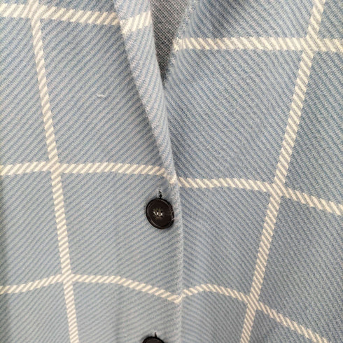 ザラ ZARA チェック柄ロングチェスターコート レディース import:L
