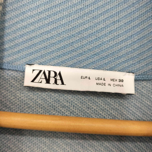 ザラ ZARA チェック柄ロングチェスターコート レディース import:L