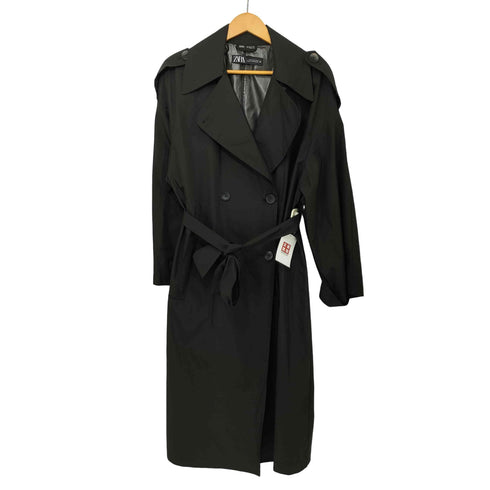ザラ ZARA ロングトレンチコート レディース import:M