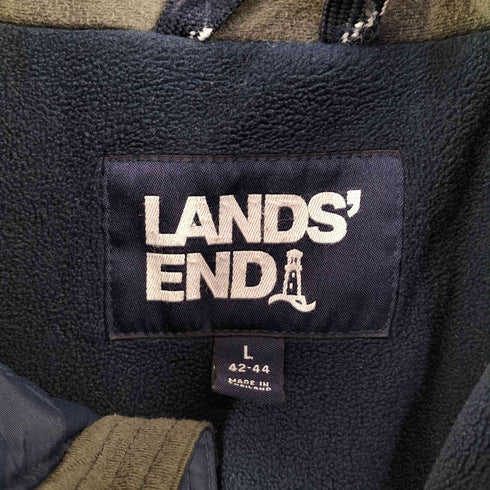 ランズエンド LANDS END 止水ジップ パテッドナイロンジャケット メンズ import:L