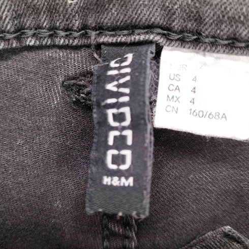 エイチアンドエム H&M ブーツカット ブラックデニムパンツ レディース EUR:36