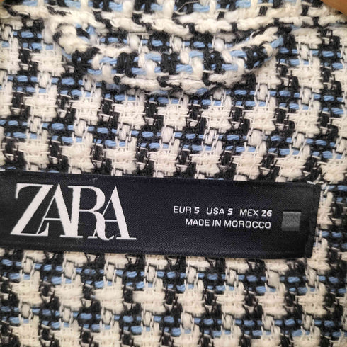 ザラ ZARA ツイードシャツジャケット レディース import:S