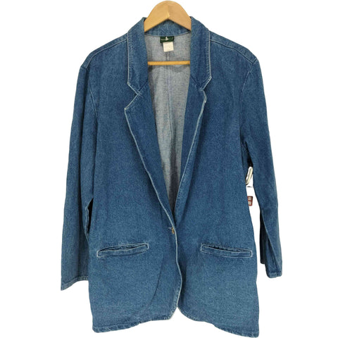 ハントクラブ HUNT CLUB 80s USA製 1Bデニムテーラードジャケット レディース L