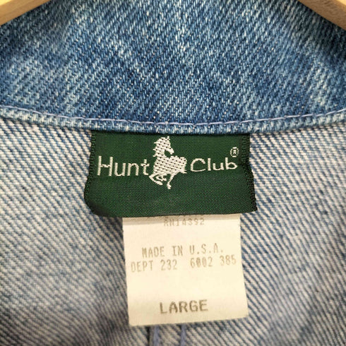 ハントクラブ HUNT CLUB 80s USA製 1Bデニムテーラードジャケット レディース L