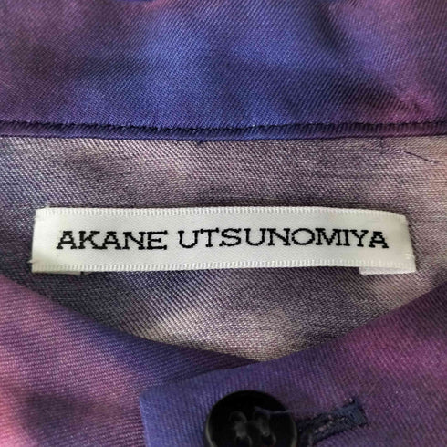アカネウツノミヤ AKANE UTSUNOMIYA 24AW キュプラ シルク プリントシャツ レディース JPN:36