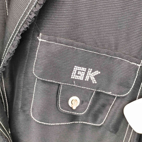 ステッチデザイン ラインストーンデザイン シアーロングジャケット Y2K レディース 11