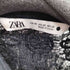 ザラ ZARA ブラックエンブロイダリー ロングライン シャツ レディース import:XS