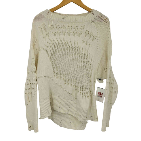 ザラ ZARA KNIT SWEATER WITH A RIPPED EFFECT レディース import:S