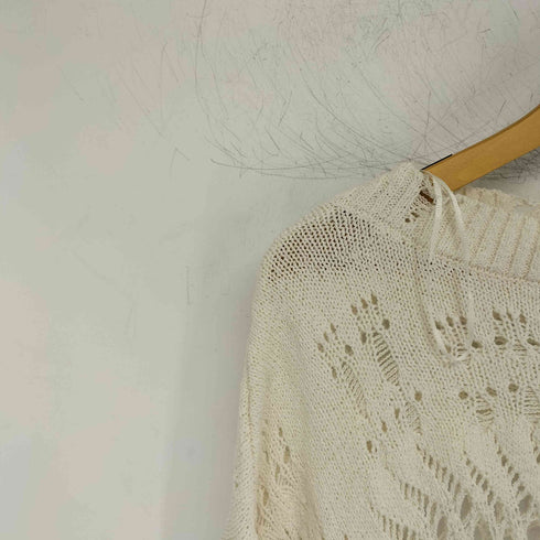 ザラ ZARA KNIT SWEATER WITH A RIPPED EFFECT レディース import:S