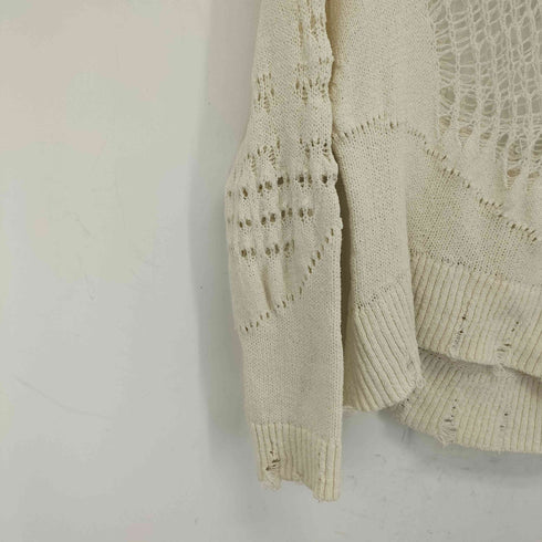 ザラ ZARA KNIT SWEATER WITH A RIPPED EFFECT レディース import:S