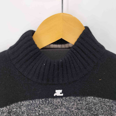 クレージュ courreges ボーダー ハイネックニット レディース 40