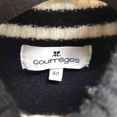 クレージュ courreges ボーダー ハイネックニット レディース 40