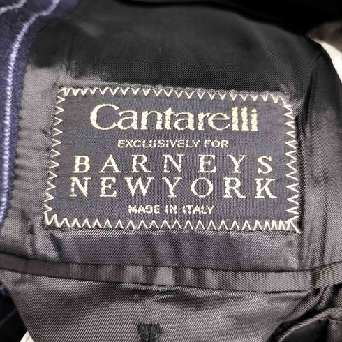バーニーズニューヨーク BARNEYS NEWYORK イタリア製 ストライプ ウール 3B テーラードジャケット メンズ EUR:44