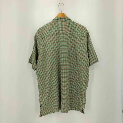 パタゴニア patagonia ORGANIC COTTON チェック柄 楊柳クレープ半袖シャツ メンズ import:XL
