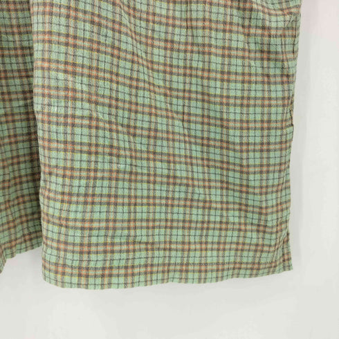 パタゴニア patagonia ORGANIC COTTON チェック柄 楊柳クレープ半袖シャツ メンズ import:XL