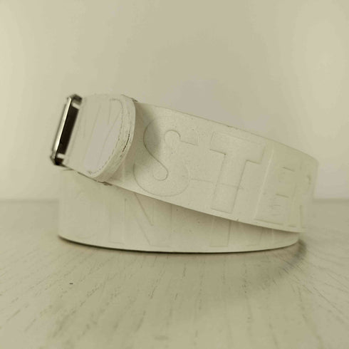 マスターバニーエディション MASTER BUNNY EDITION ロゴ刻印 レザー ベルト メンズ