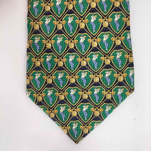 ジバンシィ GIVENCHY GENTLEMAN PARIS 総柄デザイン シルクネクタイ メンズ