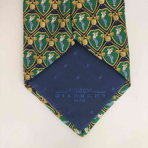 ジバンシィ GIVENCHY GENTLEMAN PARIS 総柄デザイン シルクネクタイ メンズ